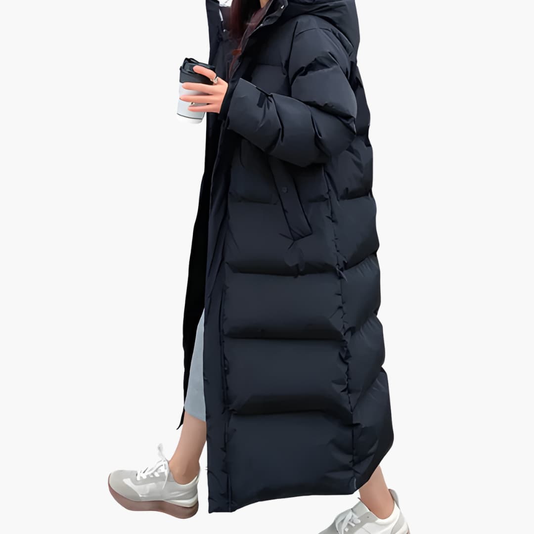Damen Winterjacke Lang Mit Kapuze
