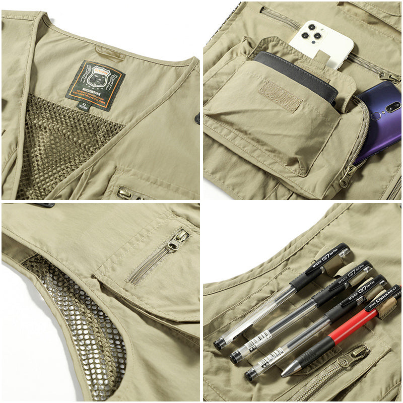 Norvielle Herren Sommerweste Mit Vielen Taschen