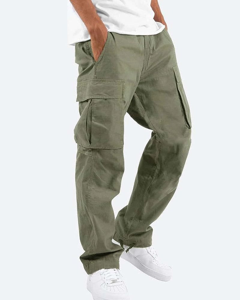 Norvielle Herren Cargo Hose Bequem Leicht Baumwolle