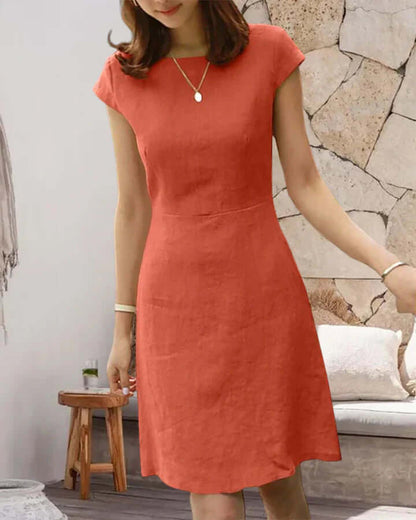 Norvielle Damen Sommerkleid Zarte Ärmel