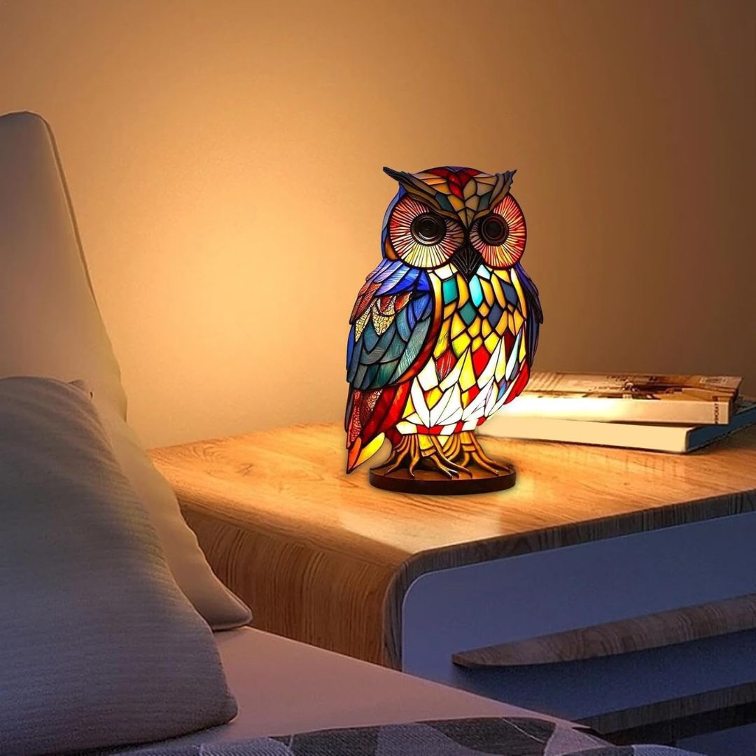 Handgefertigte Herzen-Lampe aus Glas mit warmem Licht Effekt