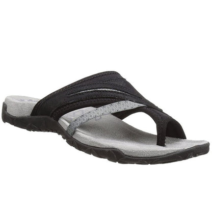 Bequeme Damen Pantoletten Sommer Sandalen Leder