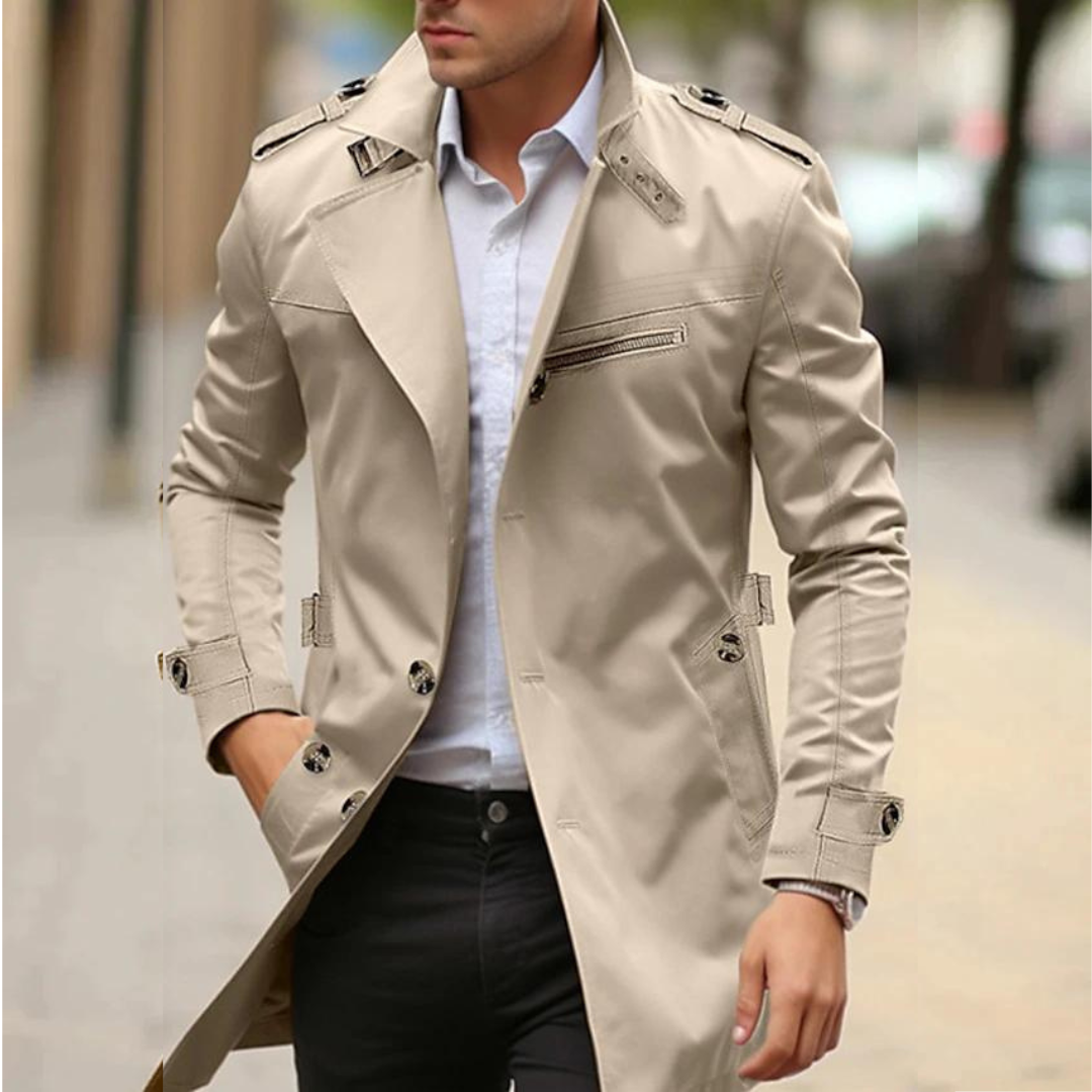 Herren Handwerksjacke Männer Leder Schwarz - Norvielle