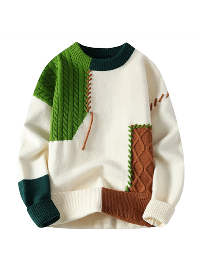 Norvielle Unisex Grobstrickpullover Strukturdesign
