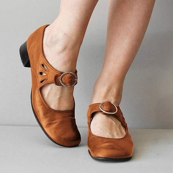 Damen Frühlings-Schuhe Mit Schnallenriemen