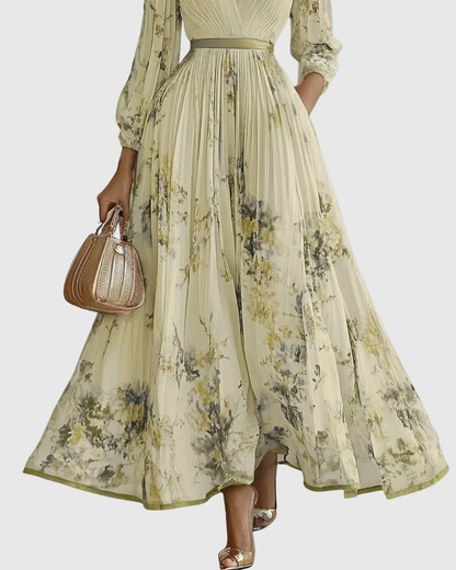 Isabella Damen Ärmelloses Blumenkleid Midi Geplissiert