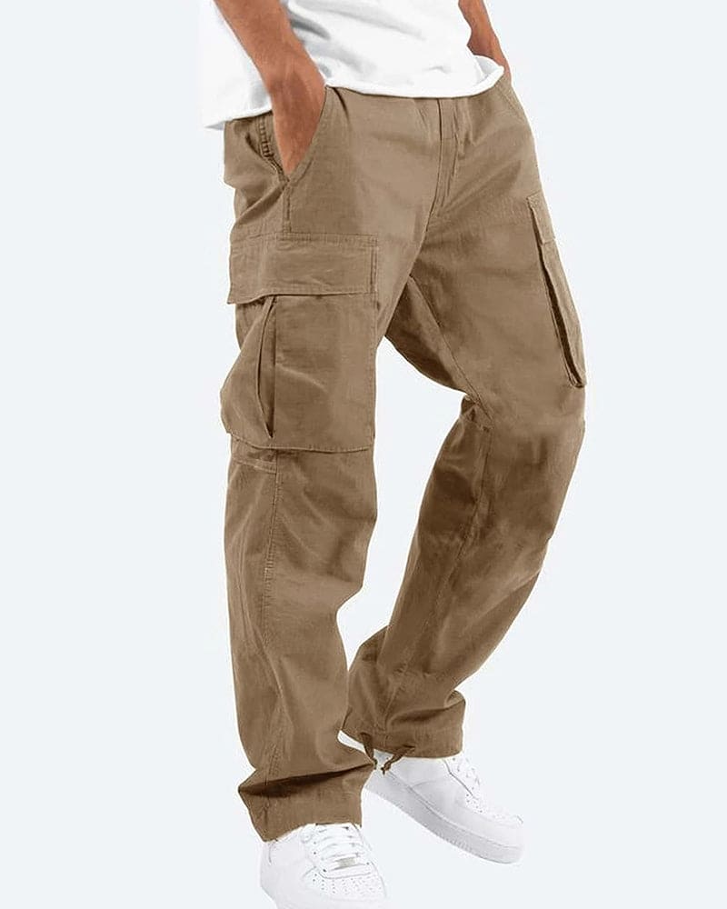 Norvielle Herren Cargo Hose Bequem Leicht Baumwolle