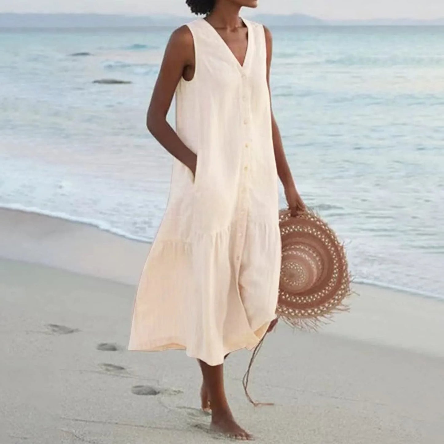 Damenkleid V-Ausschnitt