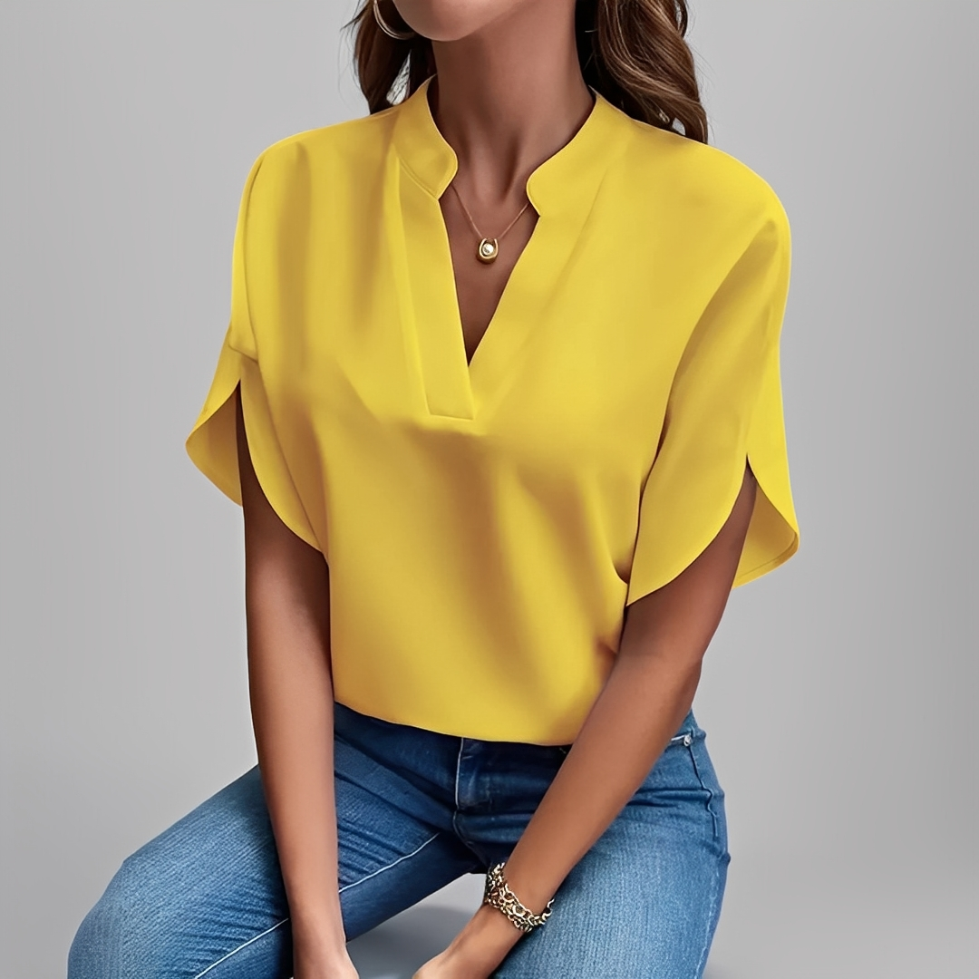 Damen Bluse Elegantes Design aus Seide Weiß