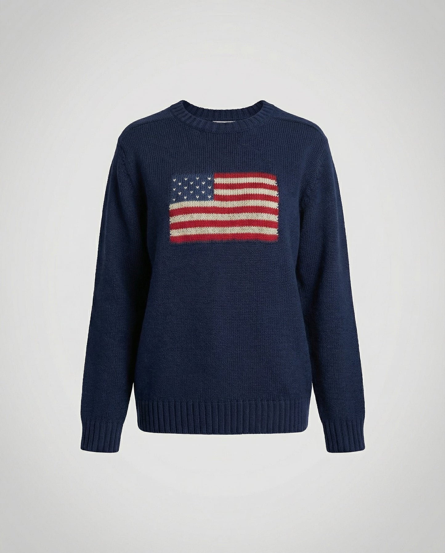 Strickpullover Damen Amerikanische Flagge Baumwolle Rot Weiß