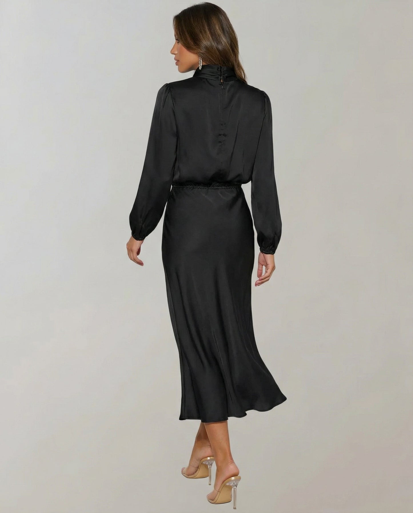 Damen Satinkleid Elegantes
