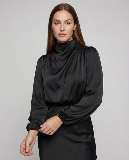 Damen Satinkleid Elegantes