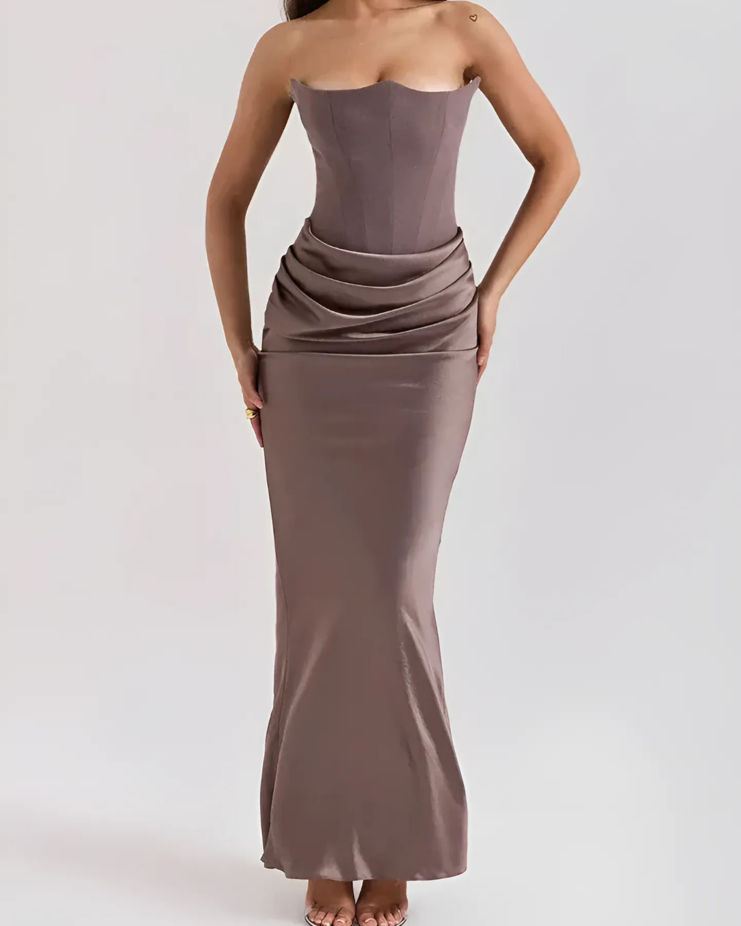 Damen Maxikleid Drapiert Hochzeitsgäste - Norvielle