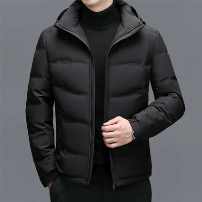 Herren Winterjacke Gepolstert Schwarz - Norvielle