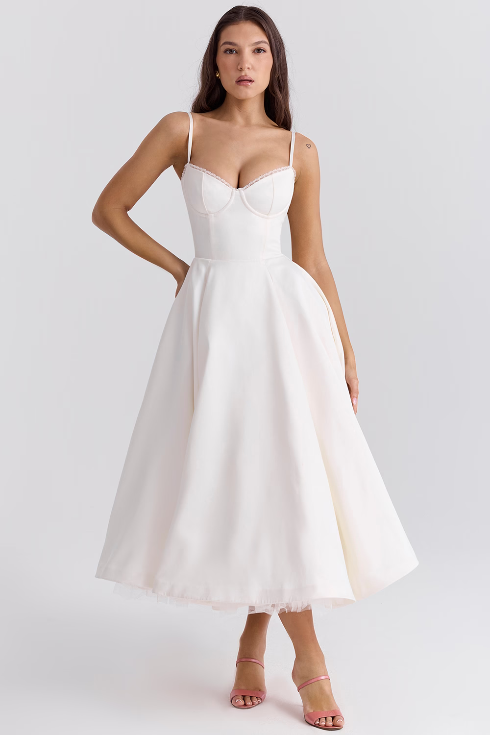 Damen A-Linie Kleid mit Korsettoberteil