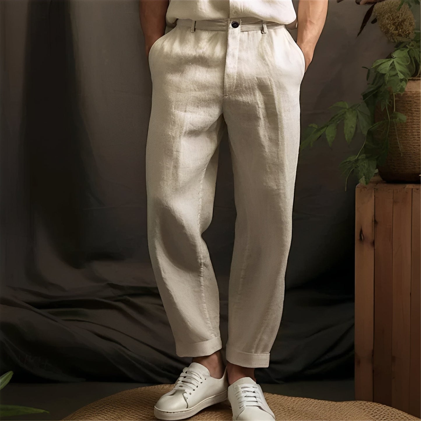 Herrenhose Gerade Geschnitten Bequem