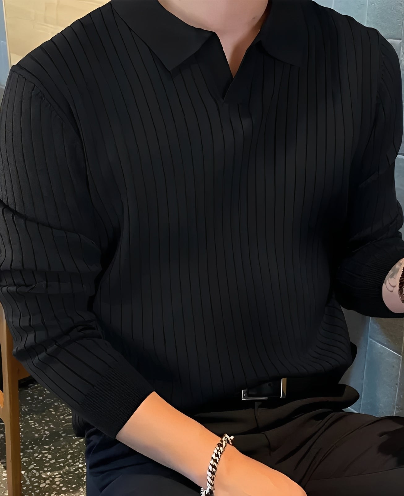 Hector Herren Slim-Fit Pullover Klassisch
