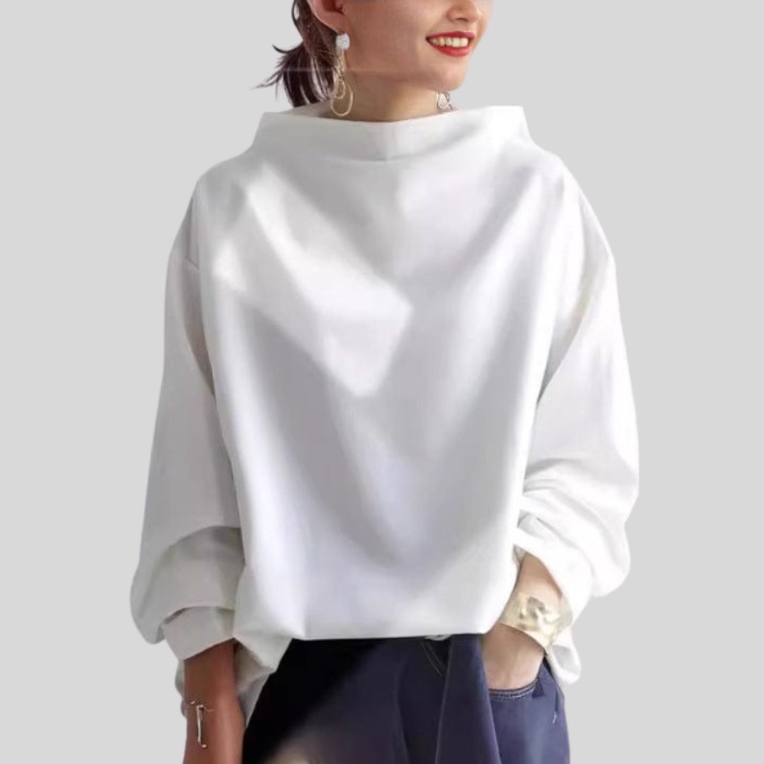 Damen Oversized Rollkragenpullover Carmen