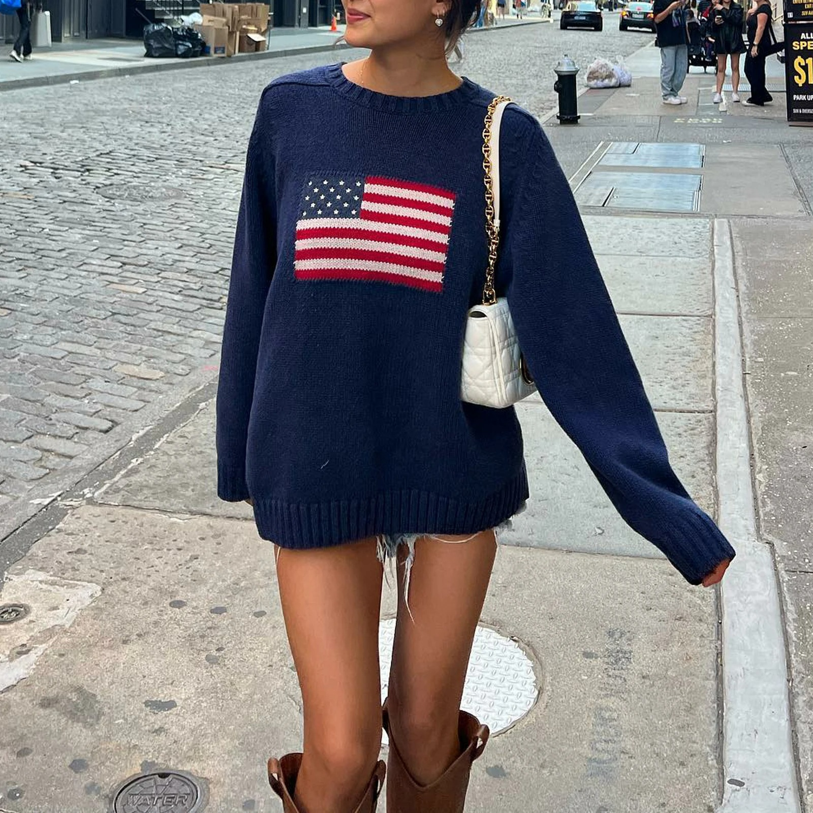 Strickpullover Amerikanische Flagge - Norvielle