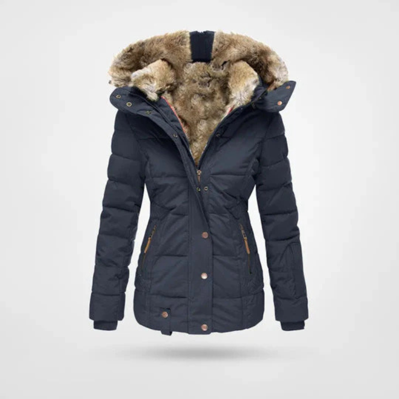Norvielle Damen Winterjacke Gefüttert mit Kapuze - Norvielle