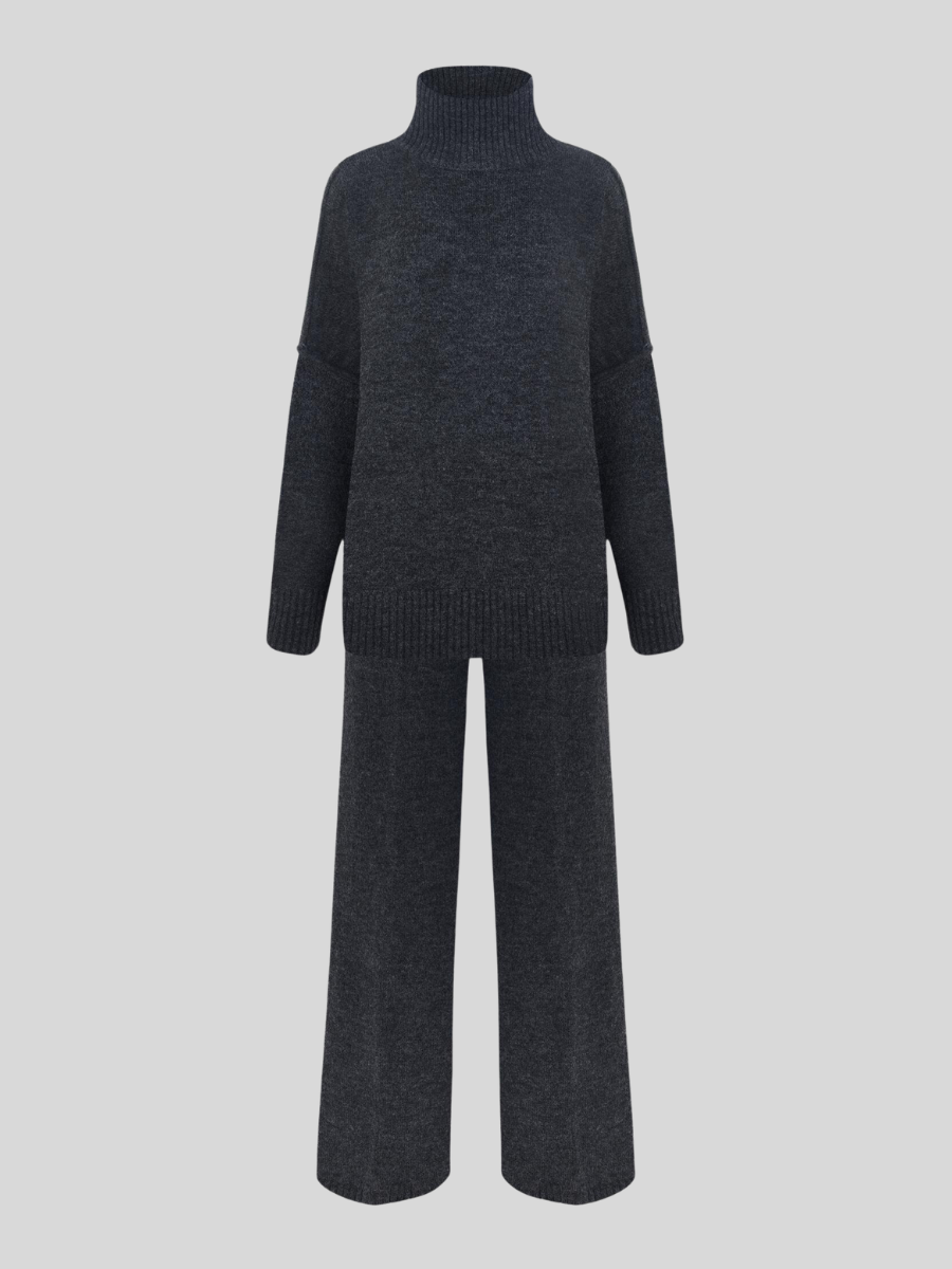 Damen Oversize Strickpullover Lounge-Set Gemütlich