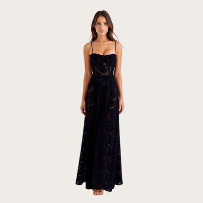Damen Hochzeitsgastkleid Bustier Maxikleid - Norvielle