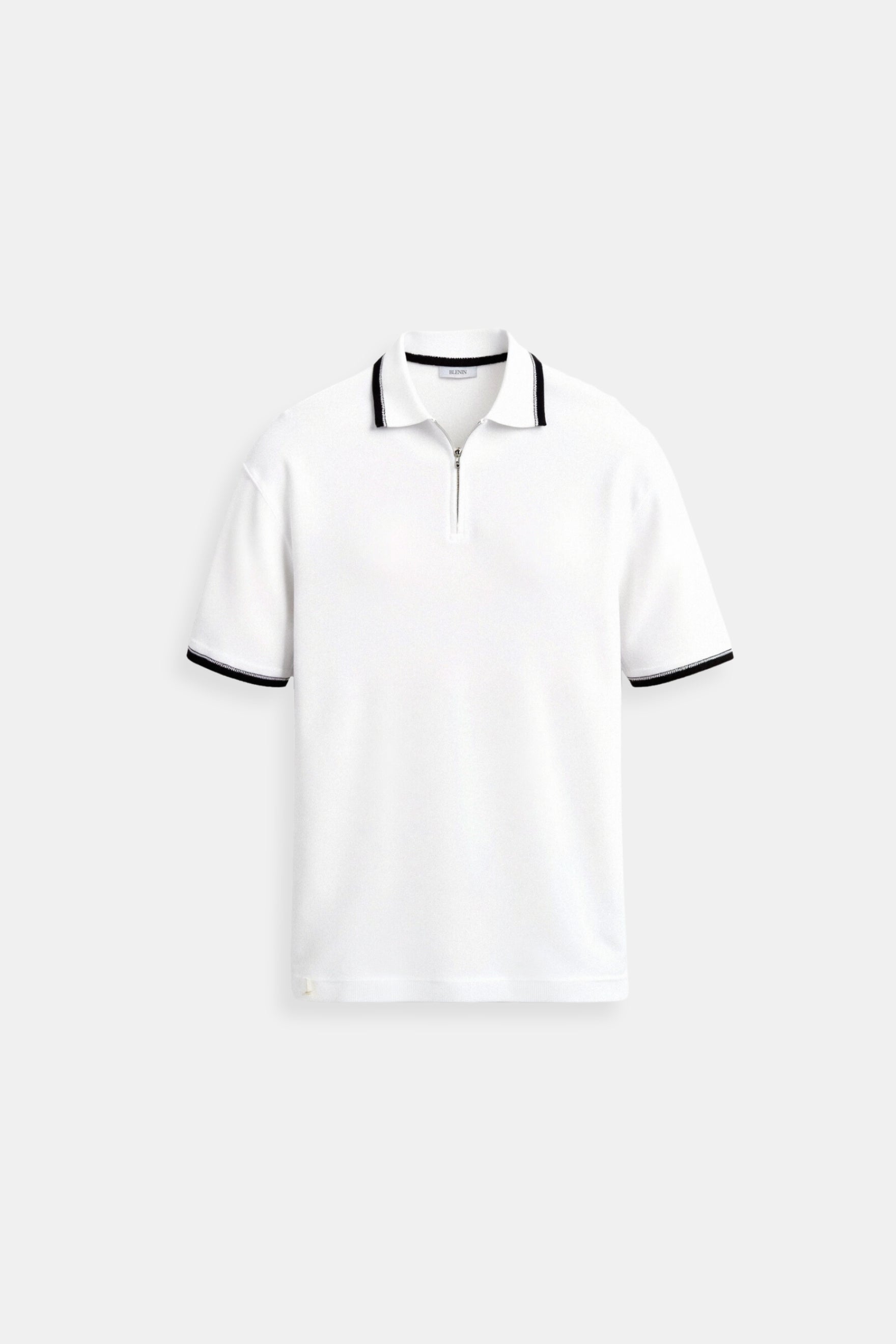 Herren Poloshirt Reißverschluss Kontrastdetails Klassisch - Norvielle