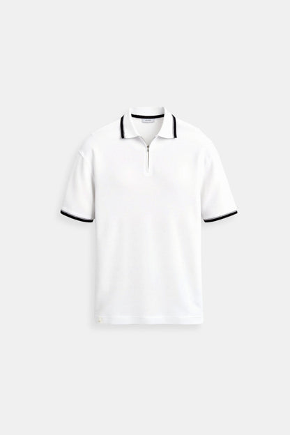 Herren Poloshirt Reißverschluss Kontrastdetails Klassisch - Norvielle