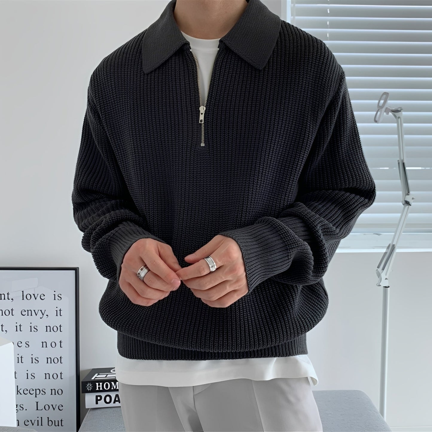 Herren Oversize-Pullover Bequem