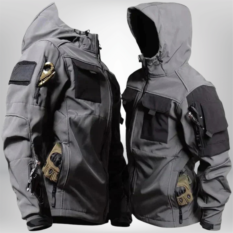 Herren Winterjacke Kapuze Winddicht Wasserdicht Mehrere Taschen - Norvielle