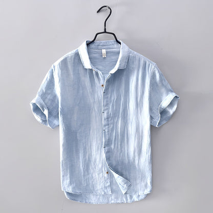Kellvin Herren Sommerhemd Vintage-Style Baumwolle Weiß - Norvielle
