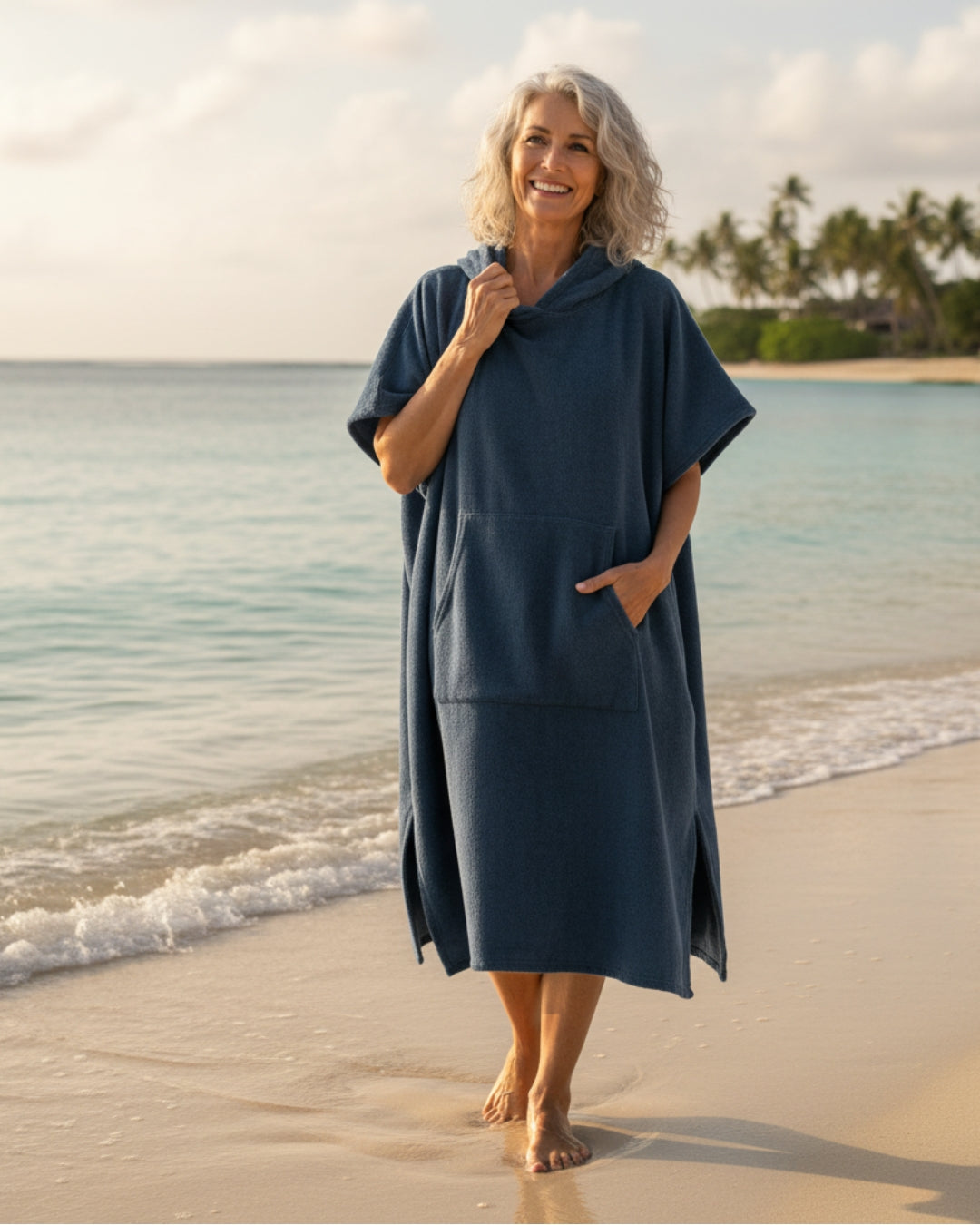 Damen Sommerponcho Kleid Strandmode Leicht - Norvielle