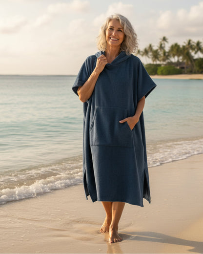 Damen Sommerponcho Kleid Strandmode Leicht - Norvielle