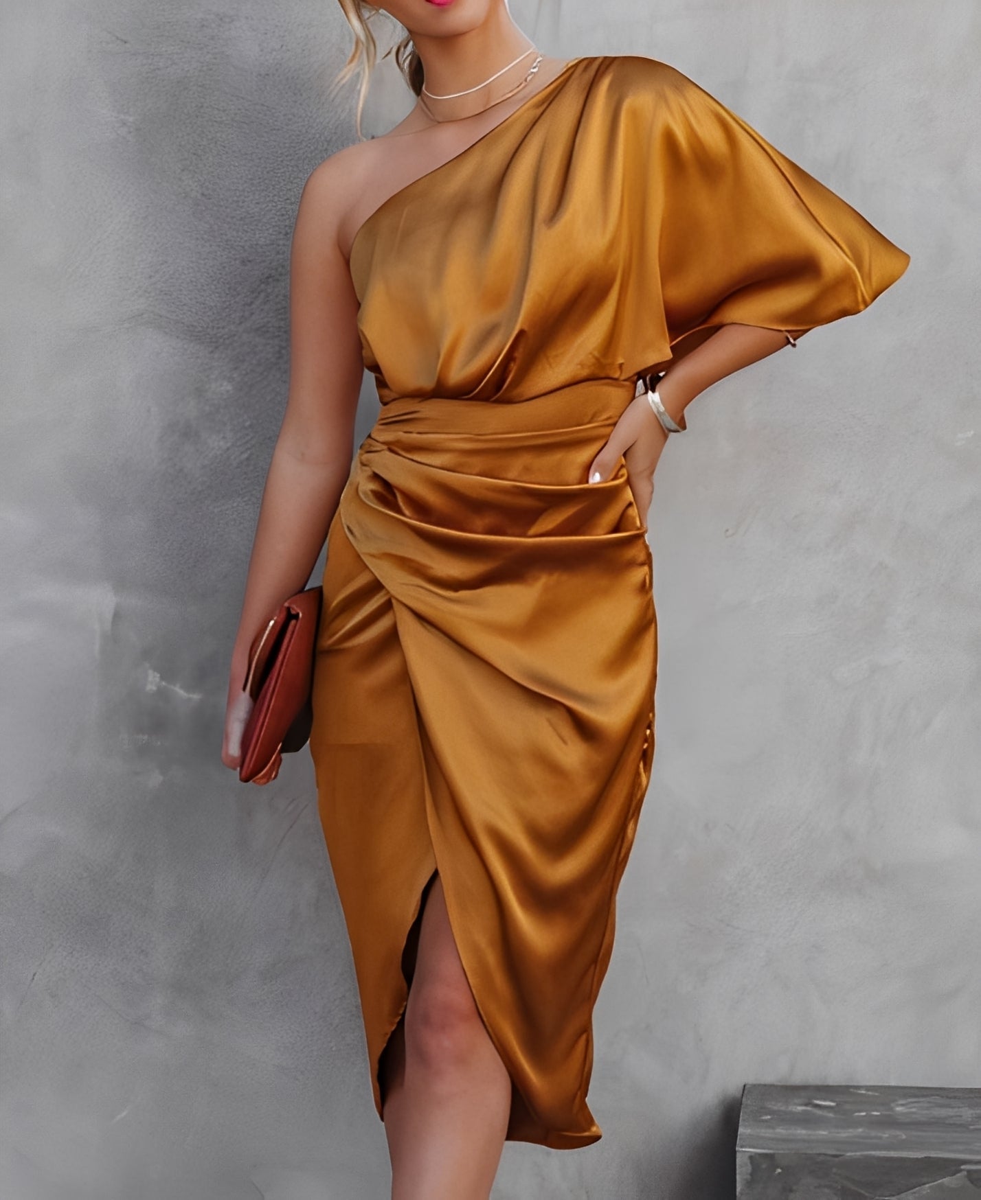 Damen Unregelmäßiges Kleid Elegantes Design