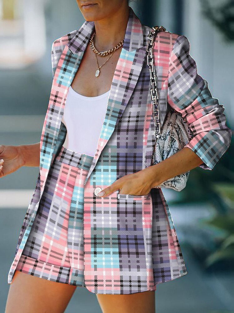 Norvielle Damen Blazer-Set Bunt - Norvielle