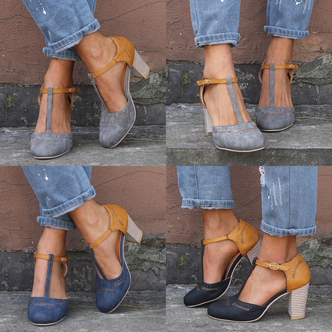 Elegante Damen High Heels Vintage Stil