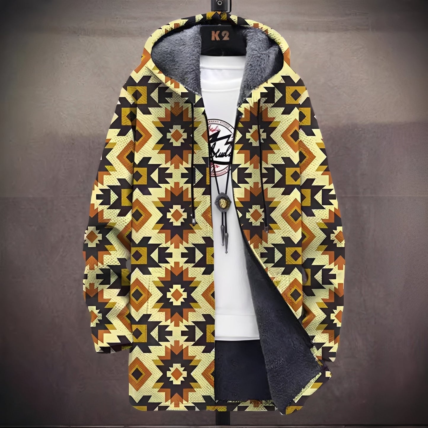 Romy Herren Hoodie Bedruckt Stilvoll Grau