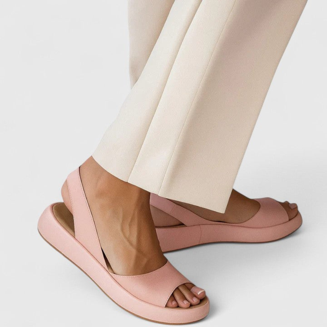 Elsa Damen Plattform Slingback Sandalen