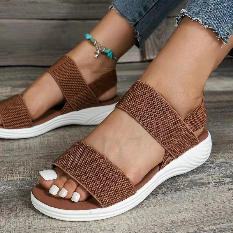 Orthopädische Sandalen Damen Keilabsatz