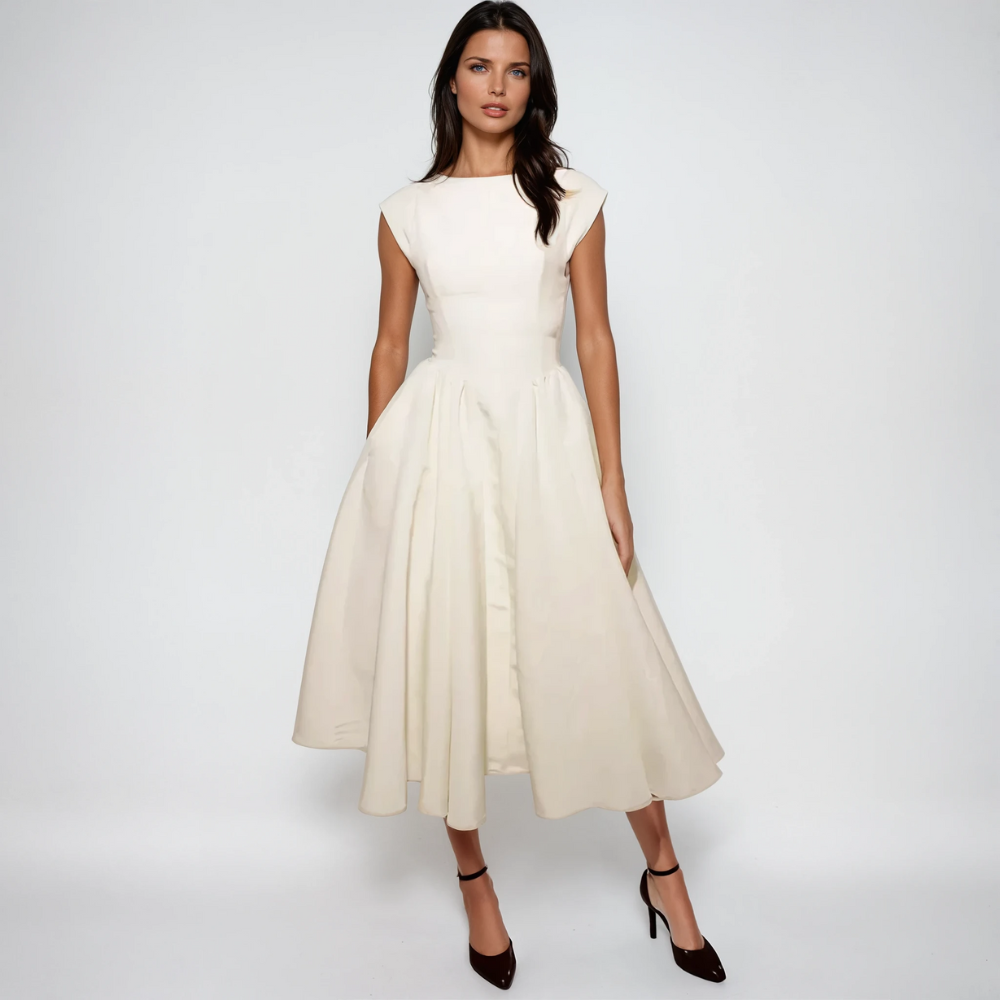Norvielle Damen Midi Kleid Lucia