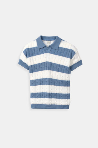 Herren Poloshirt Kurzärmelig Gestreift Sportlich Elegant