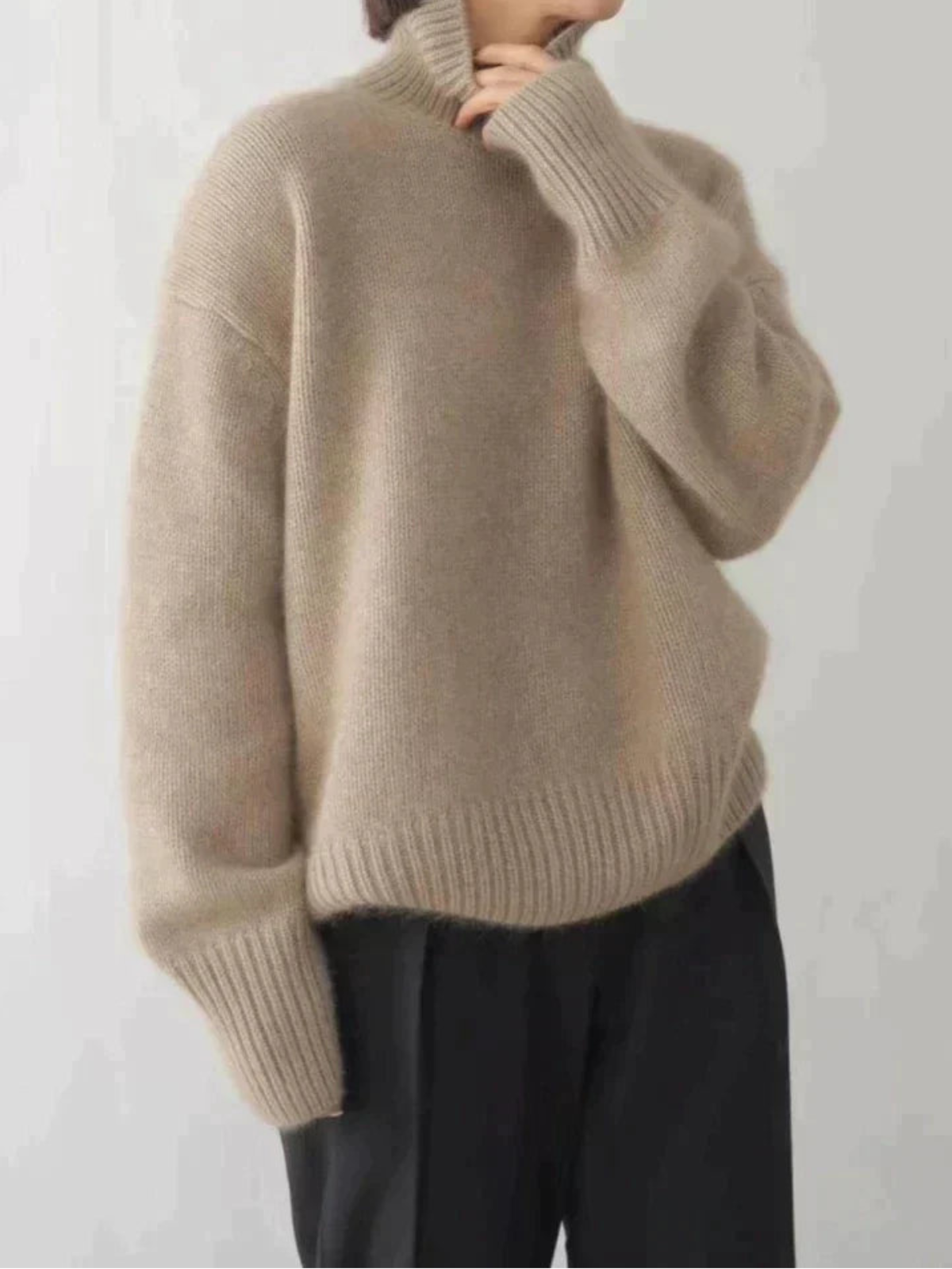 Damen Rollkragenpullover Normale Passform