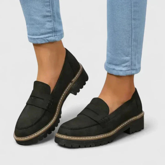 Damen Slip-On Chunky Loafer Schuhe - Norvielle