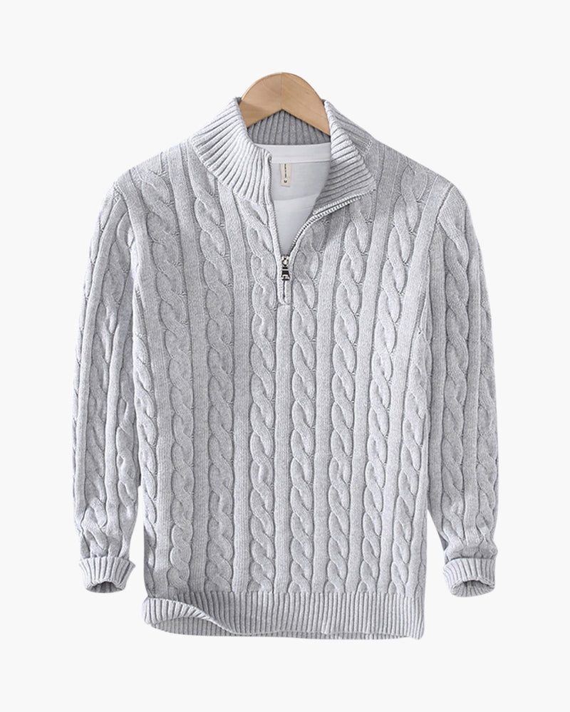 Hunter Damen 3-teiliges Set Grau Zopfmuster Pullover Hose Wildleder