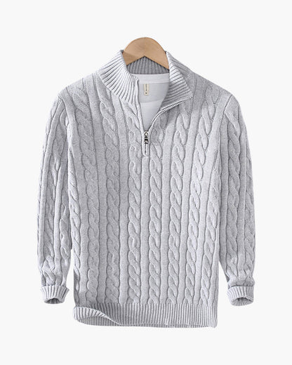 Hunter Damen 3-teiliges Set Grau Zopfmuster Pullover Hose Wildleder