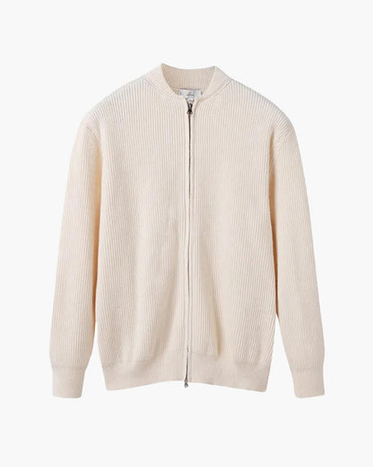 Bennett Herren Strickjacke Rippstrick Reißverschluss Dunkelblau - Norvielle