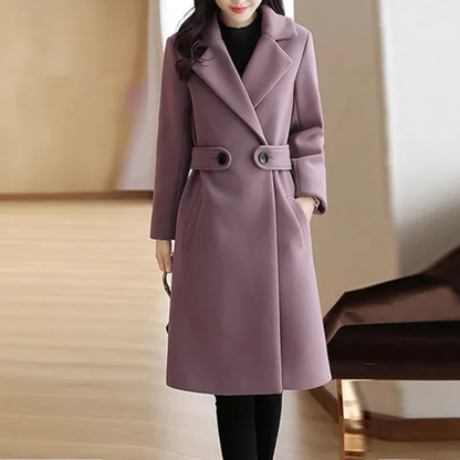 Talia Damen Eleganz Mantel Gürtel