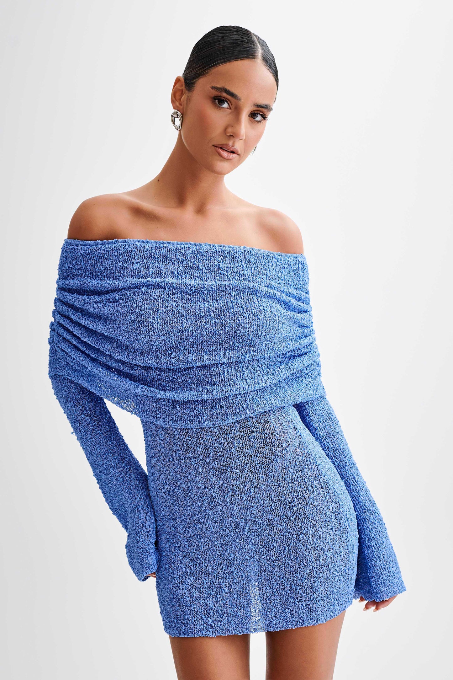 Damen Kleid Off-Shoulder Kurz