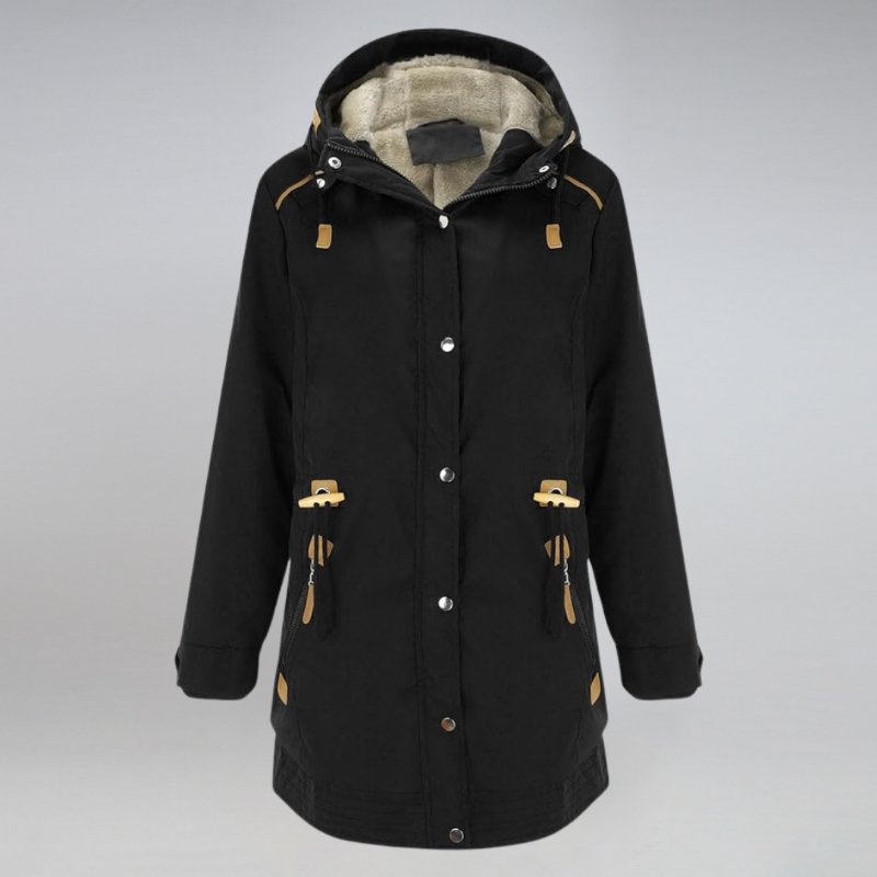 Damen Winterparka Mit Kapuze Gefüttert
