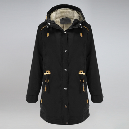 Damen Winterparka Mit Kapuze Gefüttert